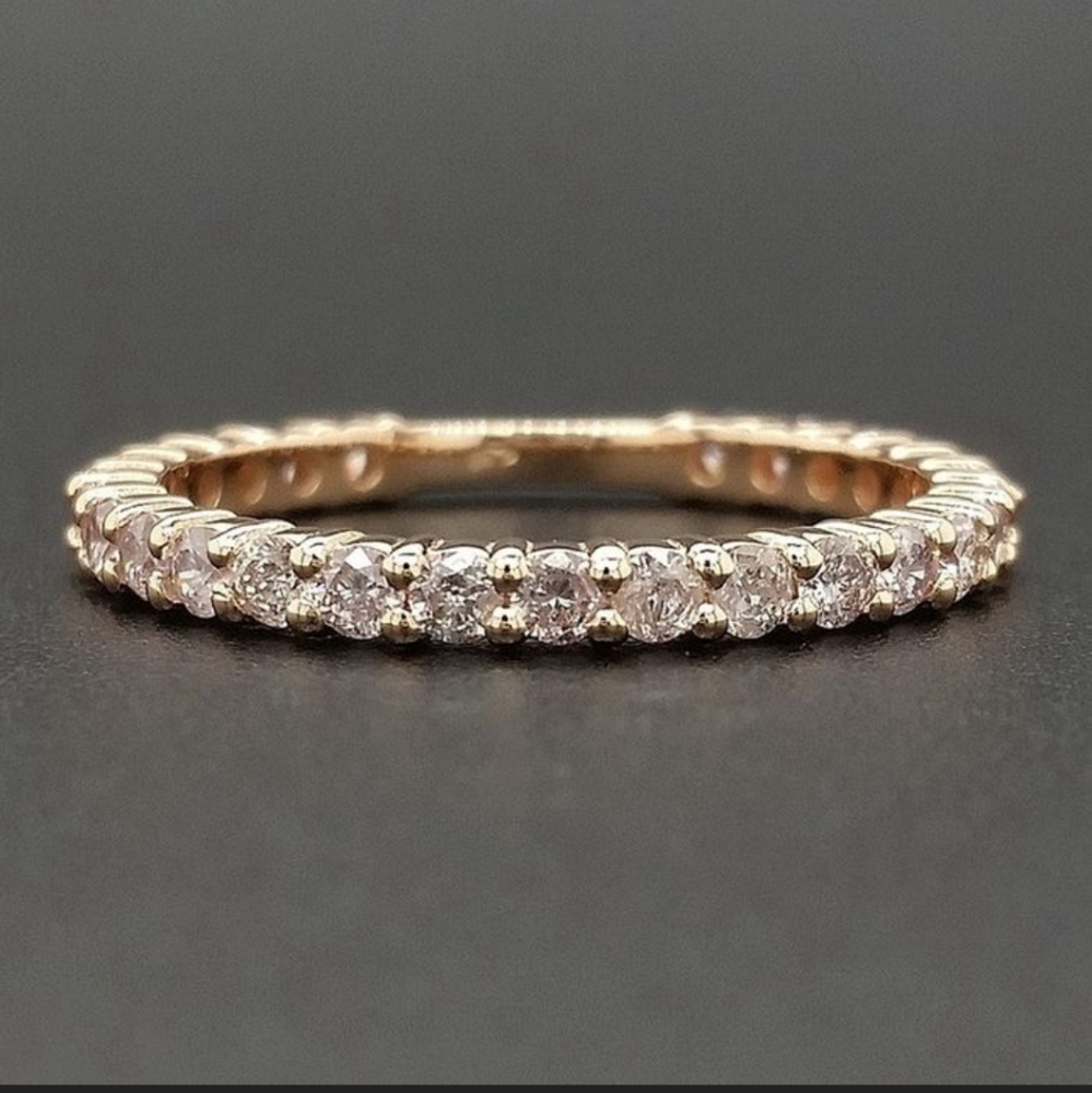 Pink Diamond Ring -.80ct Fancy Pink 14kt Rose Gold